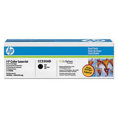 HP Laserjet Color CP2025,CM2320 Pack 2 Toner Negro 3.500 pag.