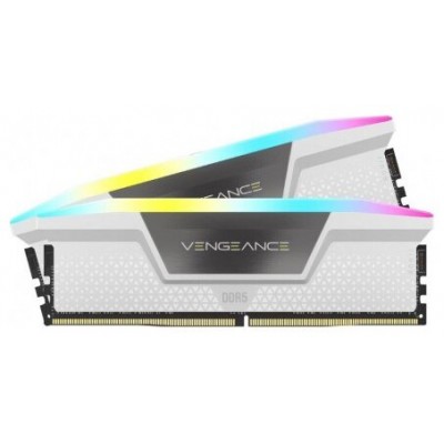 MEMORIA CORSAIR DDR5 32GB 2X16GB PC6000 VENGEANCE RGB BLANCA CMH32GX5M2E6000C36W (Espera 4 dias)