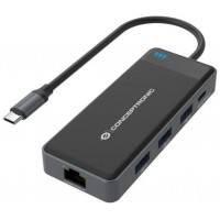 CONCEPTRONIC ADAPTADOR USB-C 7IN1 HDMIx2  USB-C PD 100W USB-A RJ45 GIGABIT DONN14G