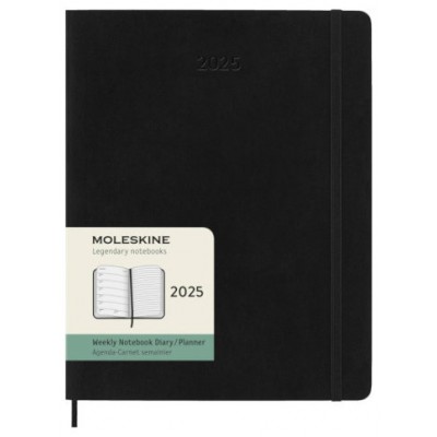 AGENDA 2025 TAPA BLANDA 12 MESES SEMANAL XL (19 X 25 CM) NEGRA MOLESKINE DSB12WN4Y25 (Espera 4 dias)