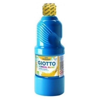 Giotto Témpera Escolar 500 ml Botella Azul, Cian (Espera 4 dias)