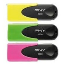 USB 2.0 PNY NEON 3x 64GB PACK