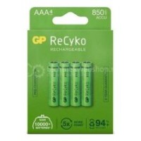 PILA RECARGABLE GP AAA SIN DESCARGA 850mAh (4 UD)