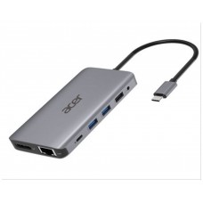 Acer HP.DSCAB.009 base para portátil y replicador de puertos Alámbrico USB 3.2 Gen 1 (3.1 Gen 1) Type-C Plata (Espera 4 dias)