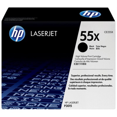 TONER HP CE255X Nº55X NEGRO 12.500PAG ALTA (Espera 4 dias)