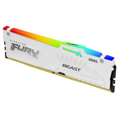 MEMORIA KINGSTON 16GB 6000MT/S DDR5 CL30  FURY BEAST WHITE RGB EXPO - KF560C30BWEA-16 (Espera 4 dias)