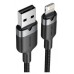 CABLE 2.0 USB A LIGHTNING TRENZADO 2 M NEGRO VENTION (Espera 4 dias)