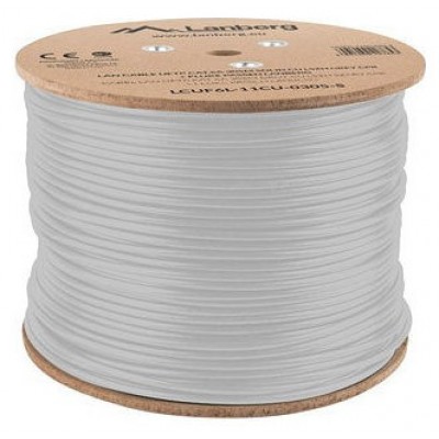 BOBINA CABLE RED LANBERG FTP RJ45 CAT.6A SOLIDO CU AWG24 LSZH CPR 305M GRIS FLU