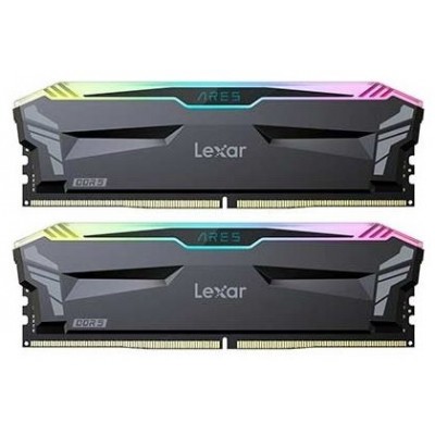 LEXAR MEMORIA ARES DDR5 32GB (2X16GB)   6400 CL32 1.4V  HEATSINK  RGB DUAL PACK BLACK  LD5EU016G-R6400GDLA (Espera 4 dias)