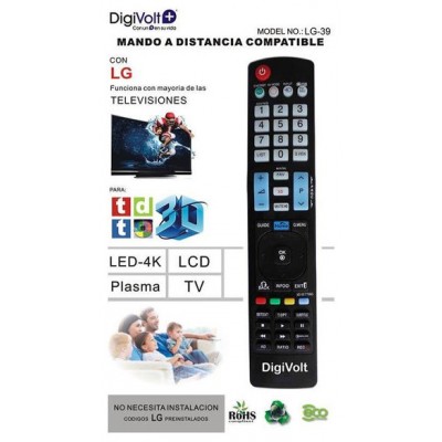 Mando Nuevo Compatible Para Lg Grande Lg-39