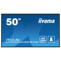 iiyama LH5065UHSB-B1AG pantalla de señalización Pantalla plana para señalización digital 125,7 cm (49.5") LCD Wifi 800 cd / m² 4K Ultra HD Negro Procesador incorporado Android 11 24/7 (Espera 4 dias)