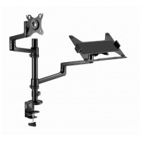 SOPORTE DE MESA GEMBIRD AJUSTABLE BRAZO PARA MONITOR Y BANDEJA PARA PORTÃ?TIL