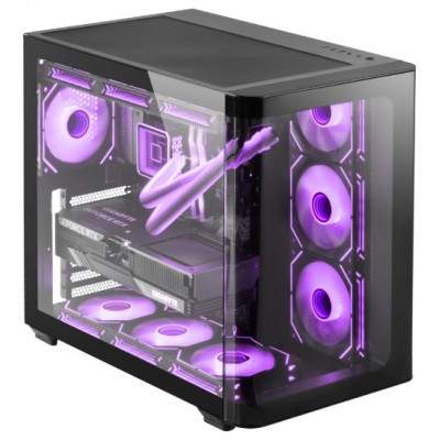 CAJA SEMITORRE ATX MC-FUSION ARGB NEGRO MARS GAMING (Espera 4 dias)