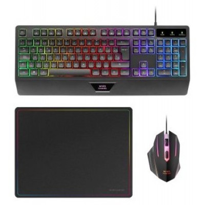 Teclado Mouse Y Alfombrilla Mars Gaming Mcp124pt