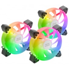 KIT 3 VENTILADORES AUXILIAR A-RGB 120MM MF-3A NEGRO MARS GAMING (Espera 4 dias)