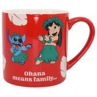 TAZA LILO & STITCH "OHANA MEANS FAMILY…" 310 ML HALF MOON BAY MUGBDC51 (Espera 4 dias)