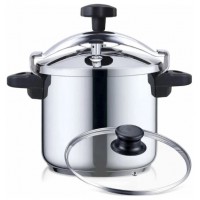 OLLA INOX PLUS + VALVULA ROTATIVA 10L HAEGER (Espera 4 dias)