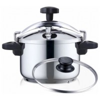 OLLA INOX PLUS + VALVULA ROTATIVA 4L HAEGER (Espera 4 dias)