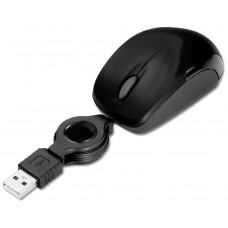 RATON USB MINI PHOENIX 1010+ NEGRO RETRACTIL (Espera 4 dias)