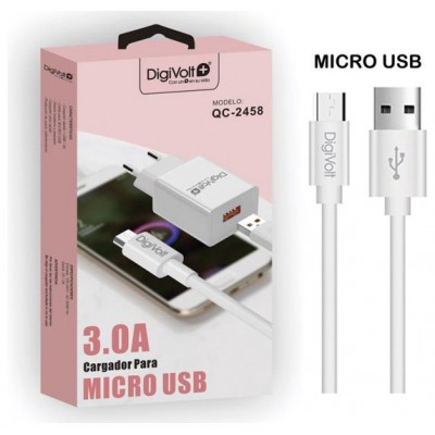 Cargador De Pared 3.0a Con Cable Micro Usb Qc-2458