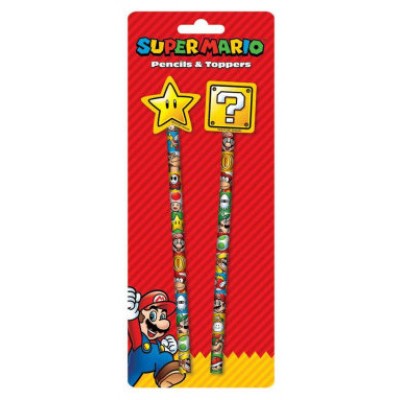 PACK X2 LÁPICES CON GOMA SUPER MARIO (CORE) PYRAMID REDSTRING SR73432 (Espera 4 dias)