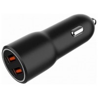 CARGADOR RAPIDO PARA COCHE GEMBIRD CON 2 PUERTOS USB, QC3.0, 36 W, NEGRO