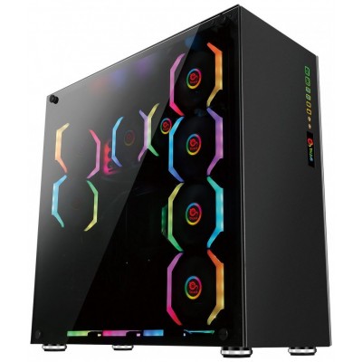 Caja Atx Semitorre Gaming Talius Avalon Cristal