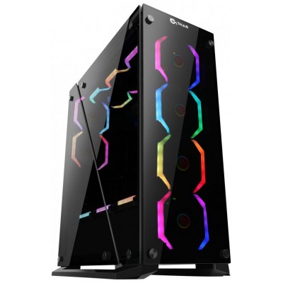 Talius caja Atx gaming Cygnus cristal templado 4fan USB 3.0