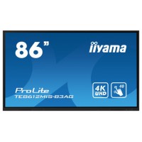 iiyama TE8612MIS-B3AG pantalla de señalización Diseño de quiosco 2,18 m (86") LCD Wifi 400 cd / m² 4K Ultra HD Negro Pantalla táctil Procesador incorporado Android 11 24/7 (Espera 4 dias)