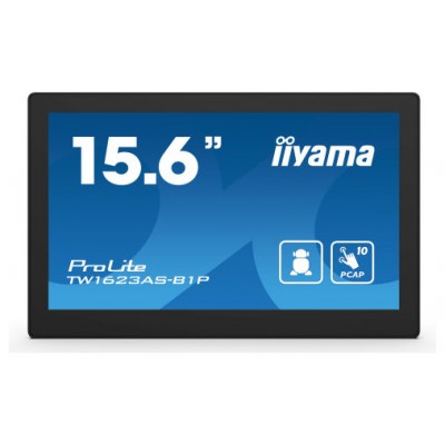 iiyama TW1623AS-B1P pantalla de señalización Panel plano interactivo 39,6 cm (15.6") Wifi 450 cd / m² Double Full HD Negro Pantalla táctil Procesador incorporado Android 24/7 (Espera 4 dias)