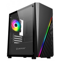 CAJA M-ATX GAMING MINI GLAYZE ARGB STRIPE- BLACK (Espera 4 dias)