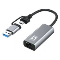 ADAPTADOR USB-C LEVEL ONE USB-0423 A RJ45 1x2.5